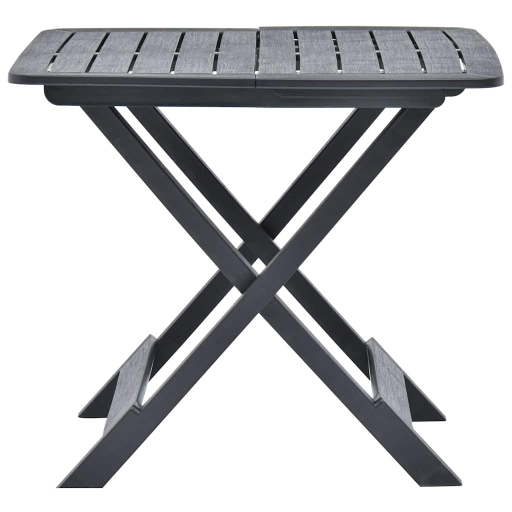 Vidaxl tuintafel inklapbaar 79x72x70 cm kunststof antraciet