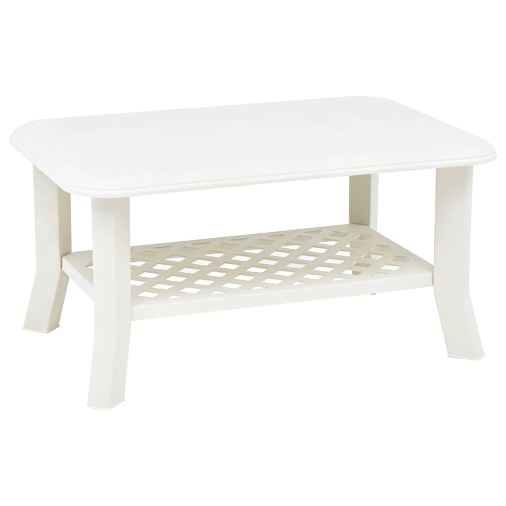 Vidaxl salontafel 90x60x46 cm kunststof wit