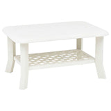 Vidaxl salontafel 90x60x46 cm kunststof wit
