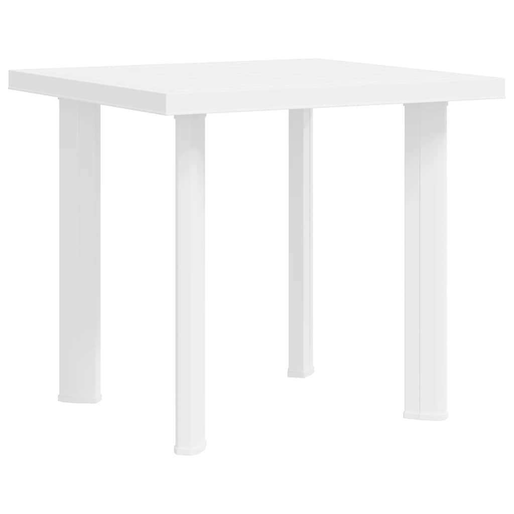 Vidaxl tuintafel 80x75x72 cm kunststof wit