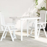 Vidaxl tuintafel 80x75x72 cm kunststof wit
