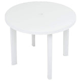Vidaxl tuintafel 89 cm kunststof wit