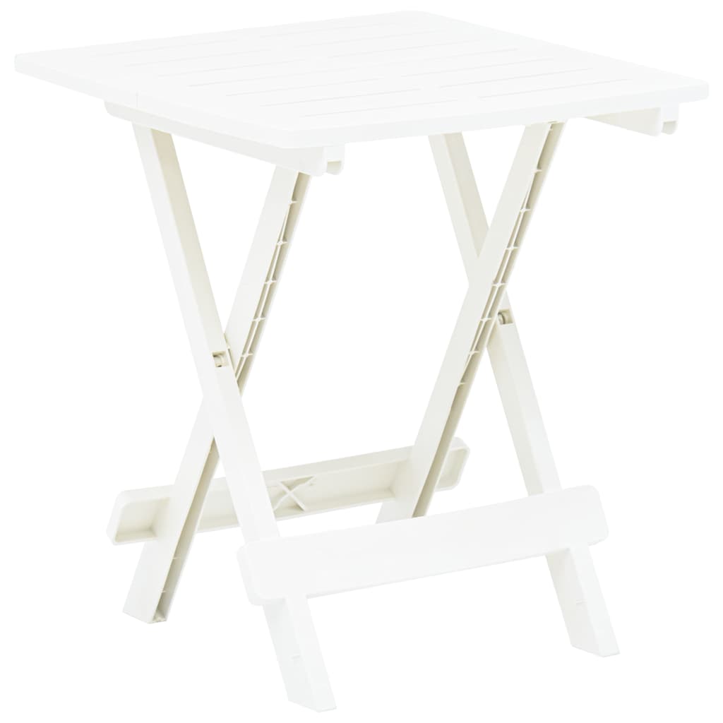 Vidaxl tuintafel inklapbaar 45x43x50 cm kunststof wit