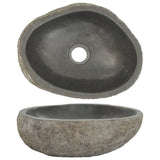 Vidaxl Washbasin Oval (29-38) X (24-31) cm River Stone