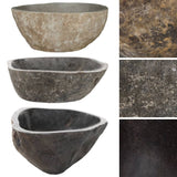 Vidaxl Washbasin Oval (37-46) x (29-36) CM řeky Stone