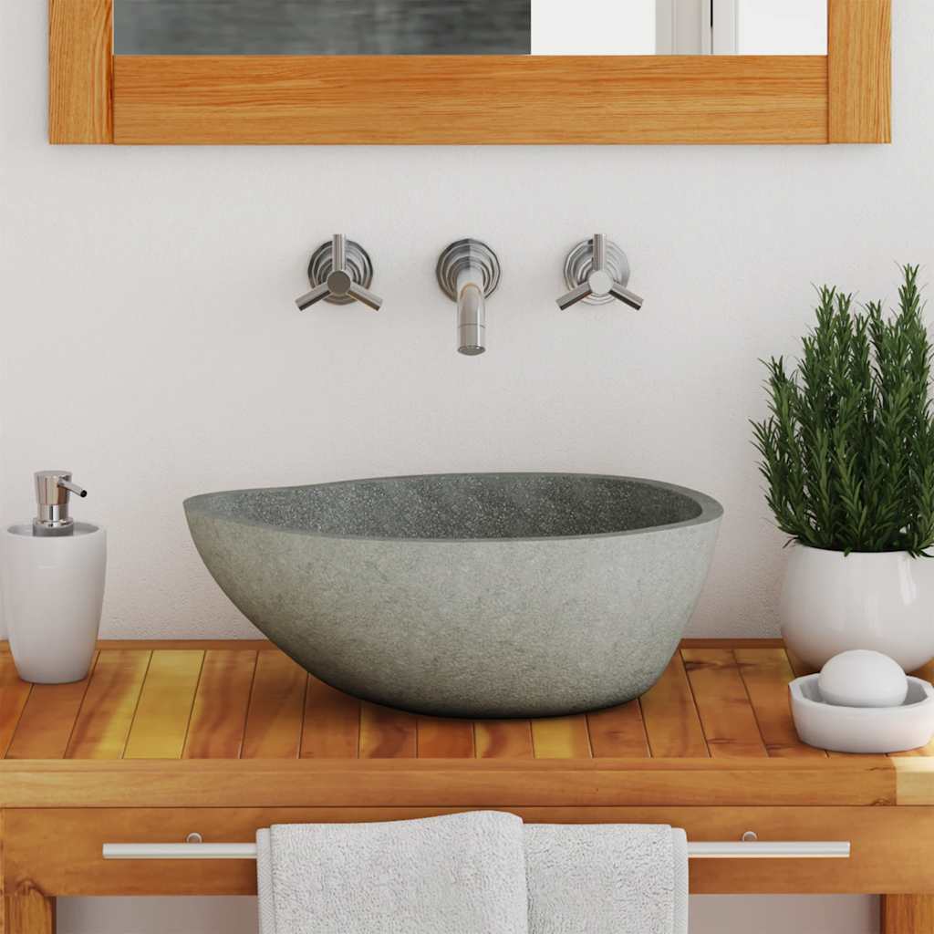 BIDAXL WASHBASIN Oval (37-46) X (29-36) cm River Stone