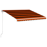 Vidaxl Luifel extiende automáticamente 400x300 cm de naranja y marrón