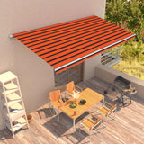 Vidaxl Luifel automatically extends 600x300 cm orange and brown