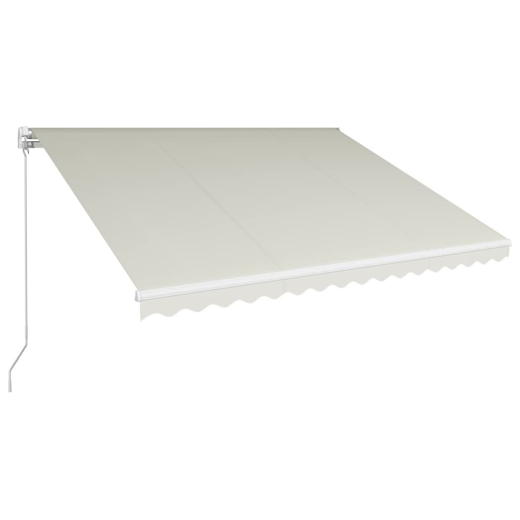 VidaXL Luifel handmatig uittrekbaar 400x300 cm crème