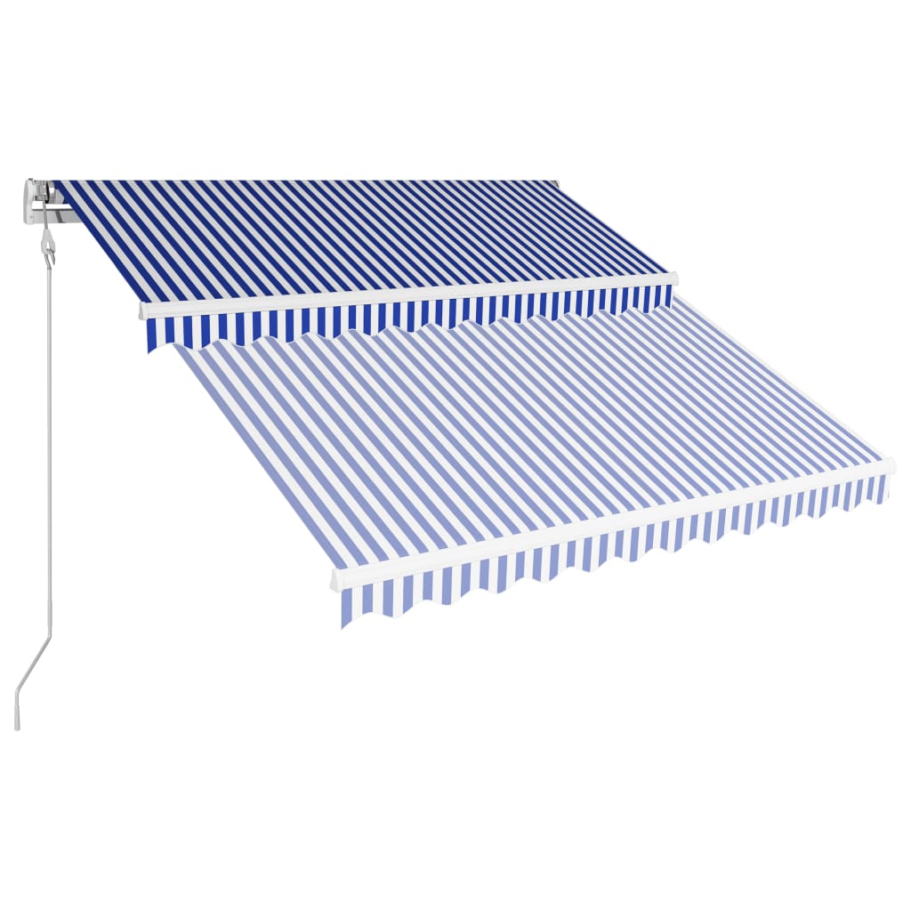 Vidaxl Luifel automatically extends 350x250 cm blue and white