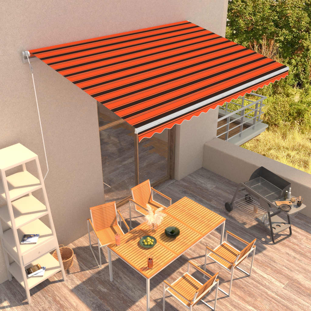 Vidaxl Luifel automatically extends 450x300 cm orange and brown