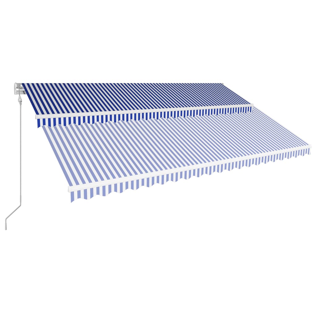 Vidaxl Luifel Automatisk utvidbar 500x300 cm blå og hvit