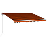 Vidaxl Luifel extiende automáticamente 500x300 cm de naranja y marrón