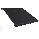 Vidaxl Luifel étend manuellement 300x250 cm anthracite