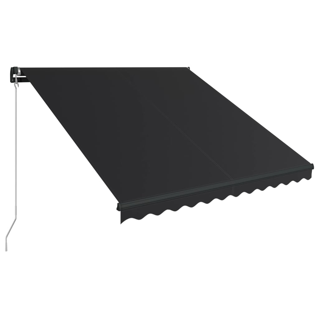 Vidaxl Luifel manually extendable with LED 350x250 cm anthracite