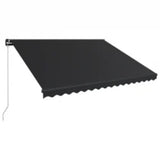 Vidaxl luifel extensible manuellement avec LED 450x300 cm anthracite