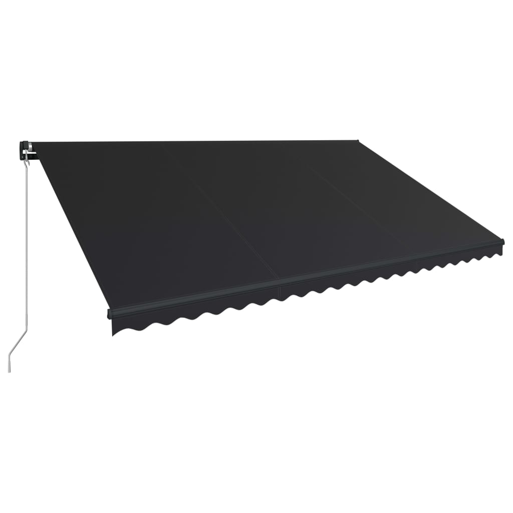 Vidaxl luifel manuell verlängert mat LED 500X300 cm Anthhracite