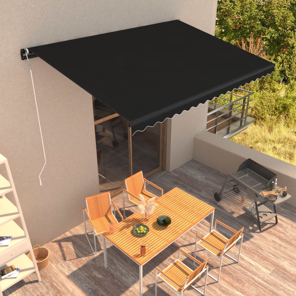 Vidaxl Luifel étend automatiquement l'anthracite de 500 x 300 cm