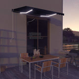 Vidaxl Luifel extendable with wind sensor and LED 350x250 cm anthracite