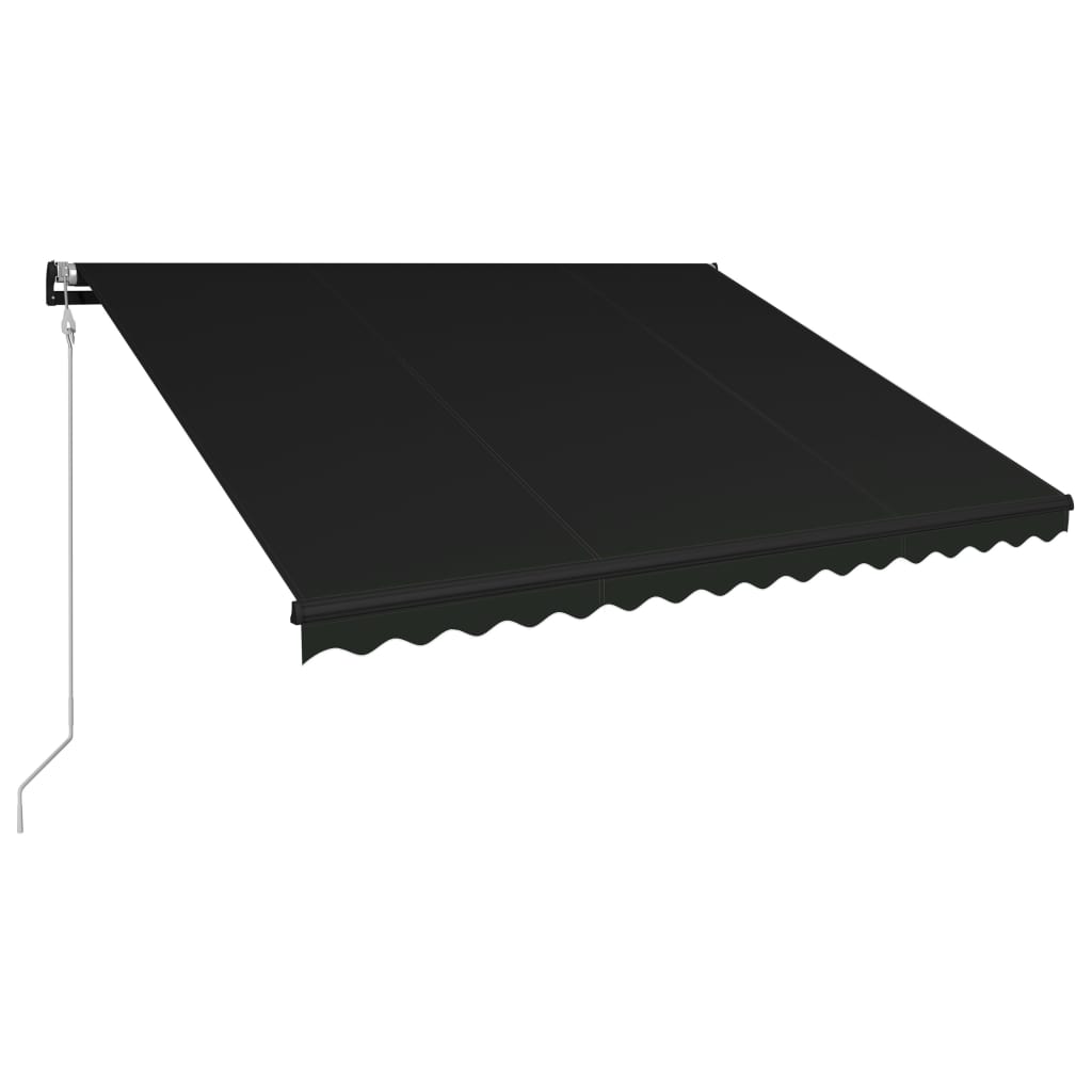 Vidaxl Luifel extendable with wind sensor and LED 450x300 cm anthracite