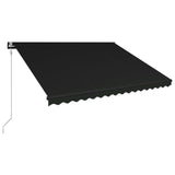 Vidaxl Luifel utvides med vindsensor og LED 450x300 cm Anthracite