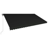 Vidaxl Luifel rozszerzony z czujnikiem wiatru i LED 600x300 cm antracyt