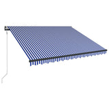 Vidaxl Laifel con sensor de viento y LED 300x250 cm azul y blanco