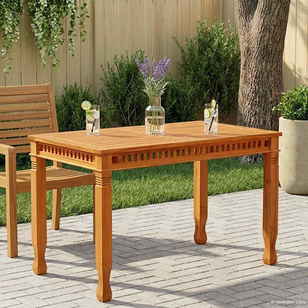 Vidaxl tuintafel 120x65x80 cm massief teakhout
