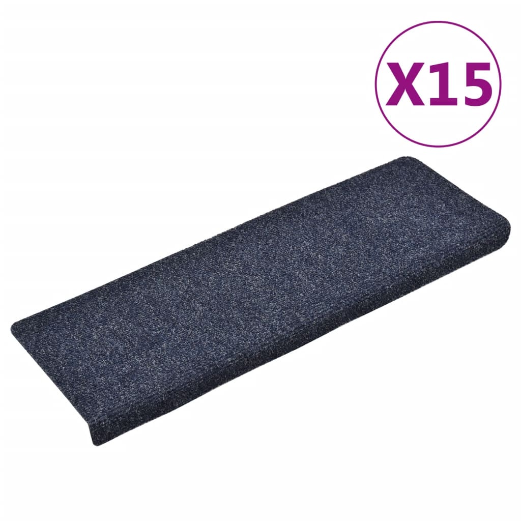 Esteras de escalera de Vidaxl 15 ST 65X21X4 CM AGUAZA AZUL