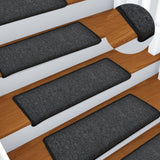 Vidaxl Stair Mats 15 St 65x21x4 cm Anthracite