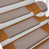 Vidaxl Stair Mats 15 St 65x21x4 CM Light Brown