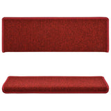 Esteras de escalera de Vidaxl 15 St 65x21x4 cm rojo