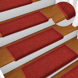 Vidaxl Stair Mats 15 St 65x21x4 CM Red