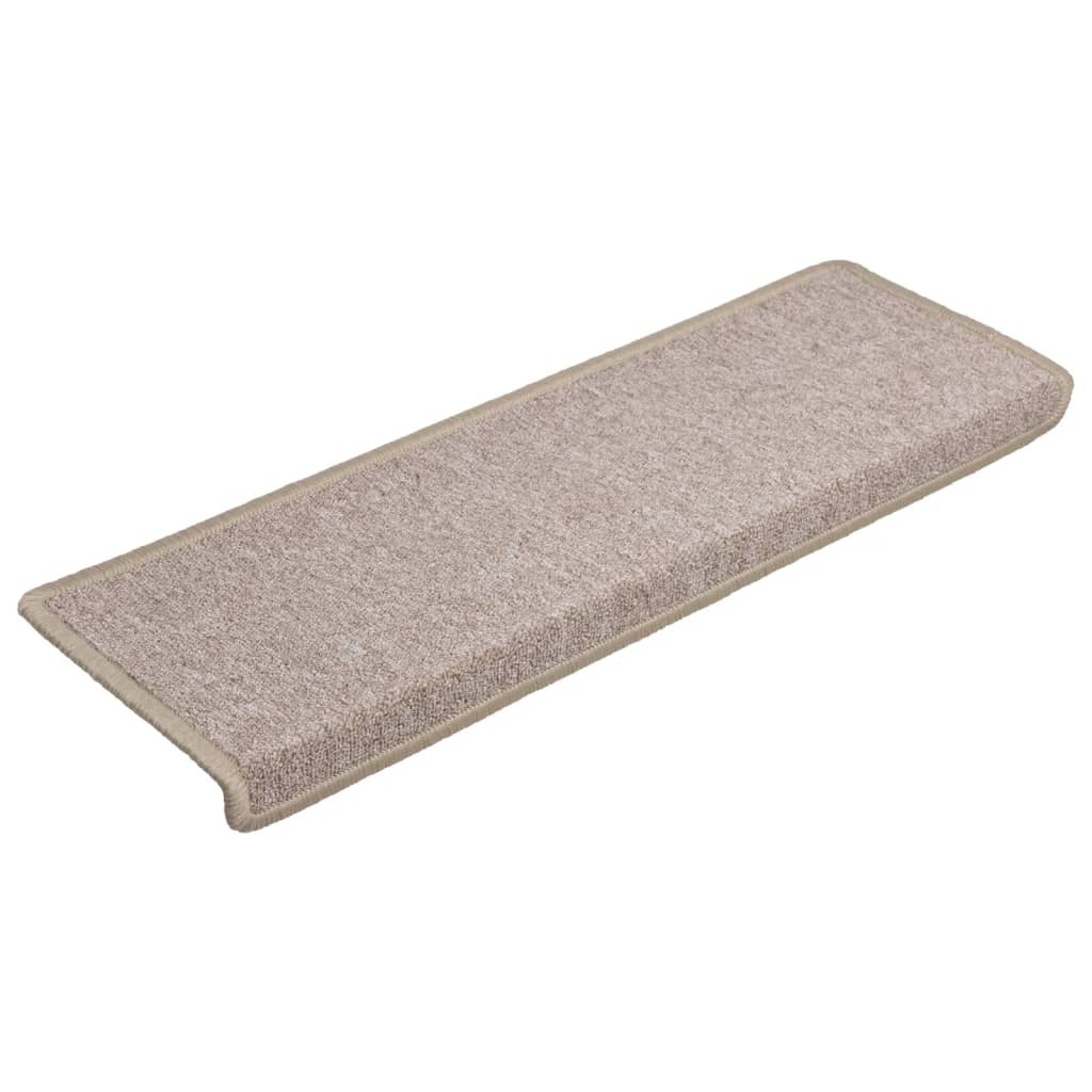 Vidaxl trapmatten 15 st 65x21x4 cm taupe