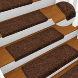 Vidaxl stair mats 15 st 65x21x4 cm brown