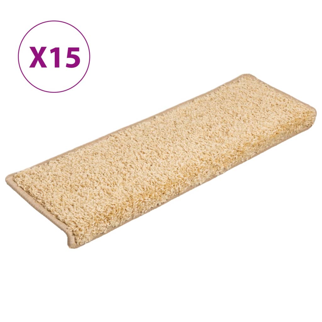 Vidaxl Stair Mats 15 St 65x21x4 CM Brun