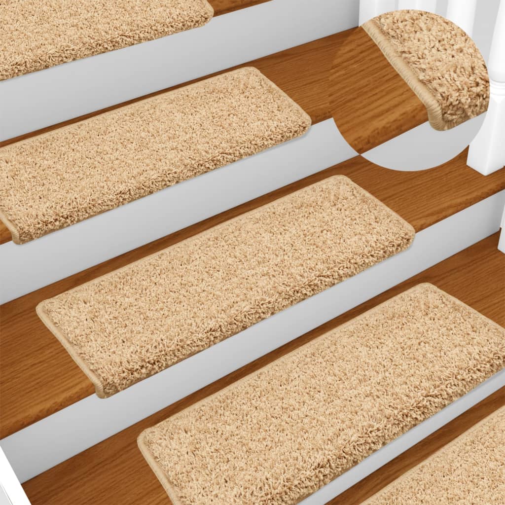 Vidaxl Stair Mats 15 St 65x21x4 CM Brun