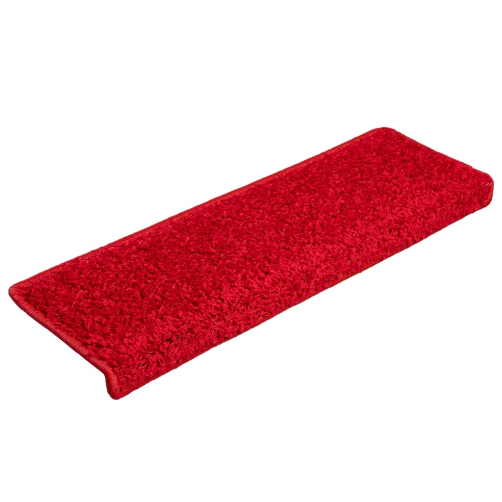 Vidaxl Stair Tappet 15 St 65x21x4 cm rosso