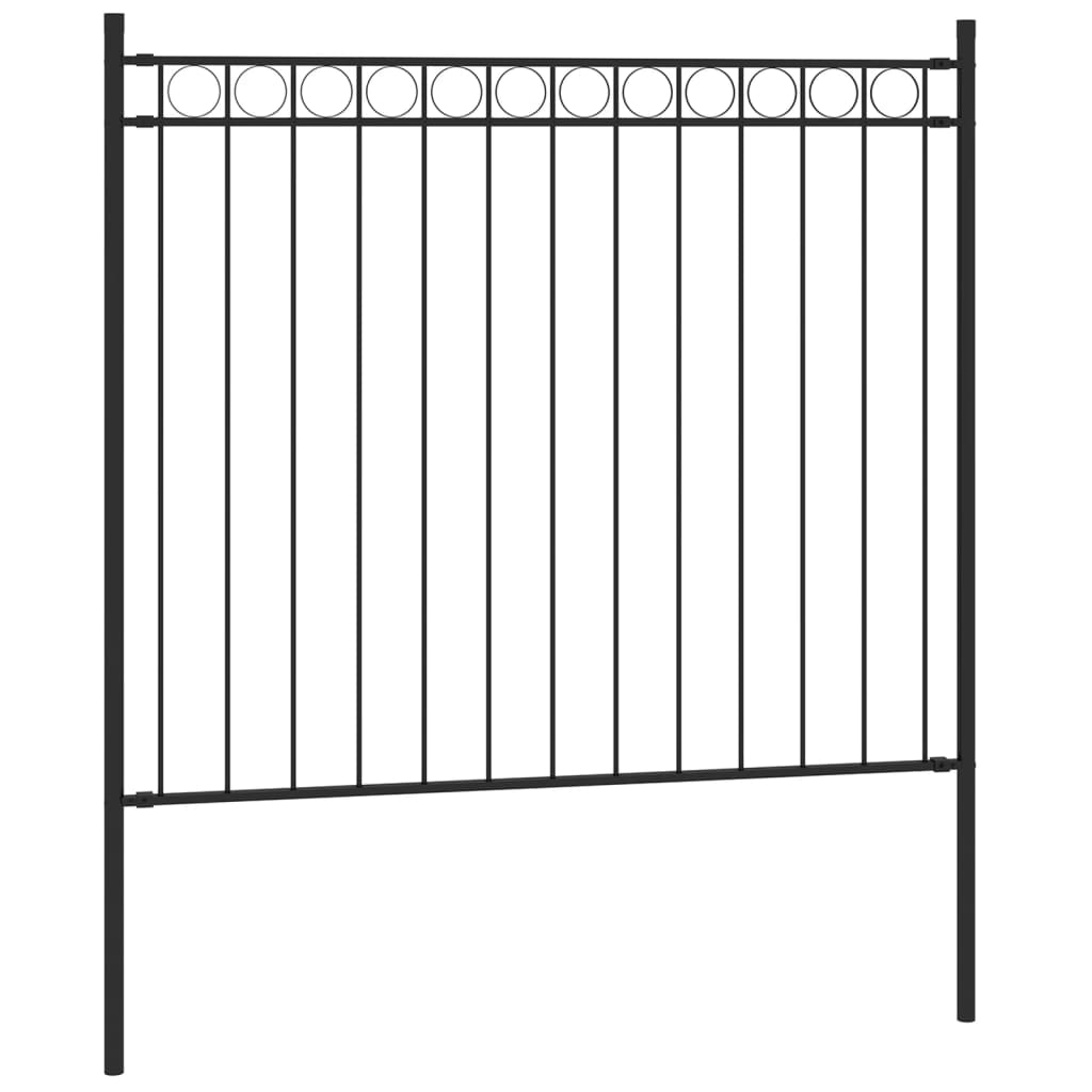 Vidaxl Garden Fence 1.7x0,8 m in acciaio nero