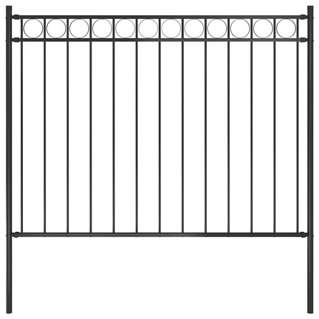 Vidaxl tuinhek staal 1,81x1 m zwart