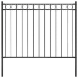 Vidaxl garden fence 1.7x1 m steel black