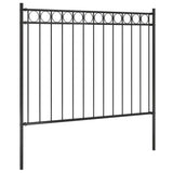 Vidaxl garden fence 1.7x1 m steel black