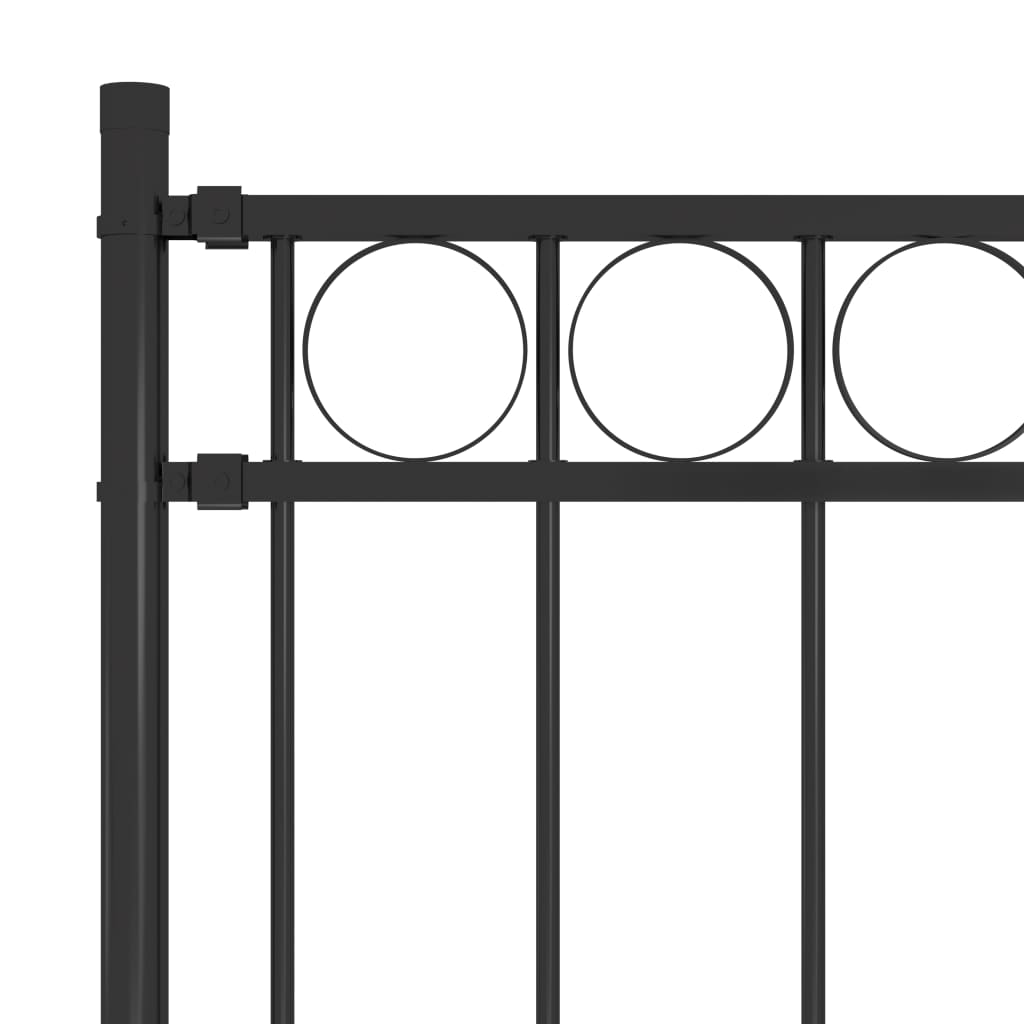 Vidaxl garden fence 1.7x1 m steel black