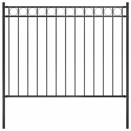 Vidaxl tuinhek staal 1,81x1,2 m zwart