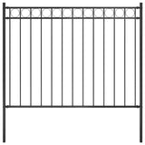 Vidaxl garden fence 1.7x1.2 m steel black