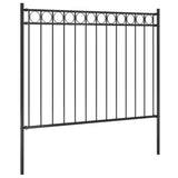 Vidaxl garden fence 1.7x1.2 m steel black