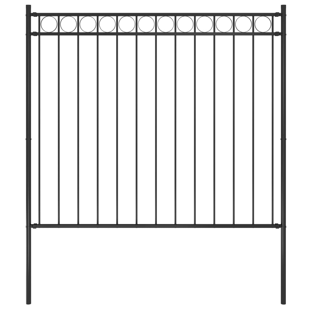 Vidaxl Garden Fence 1,7x1,5 m stål svart