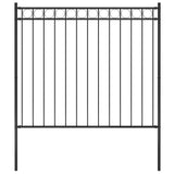 Vidaxl garden fence 1.7x1.5 m steel black