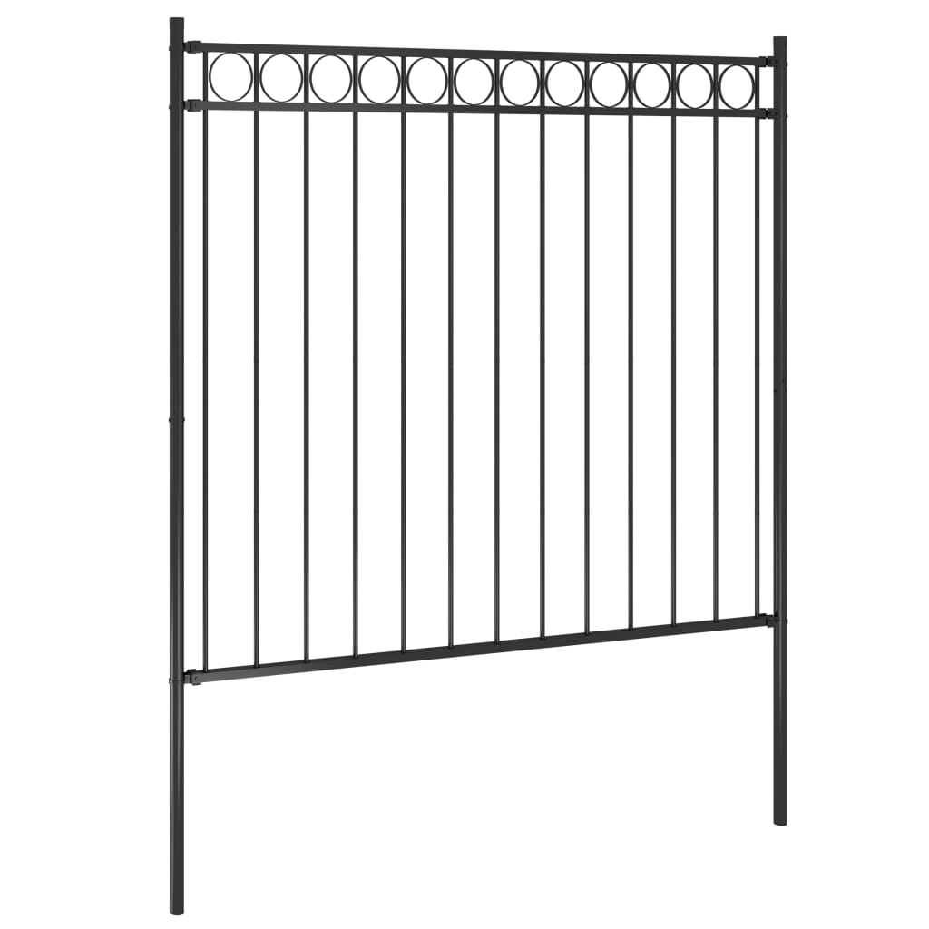 Vidaxl Garden Fence 1,7x1,5 m in acciaio nero