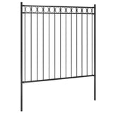 Vidaxl Garden Fence 1,7x1,5 m in acciaio nero